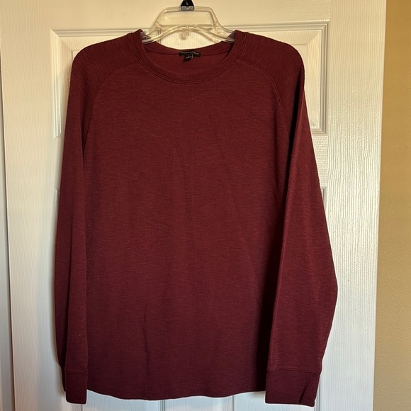 Banana Republic men’s maroon lightweight tight knit sweater size large - Picture 1 of 9
